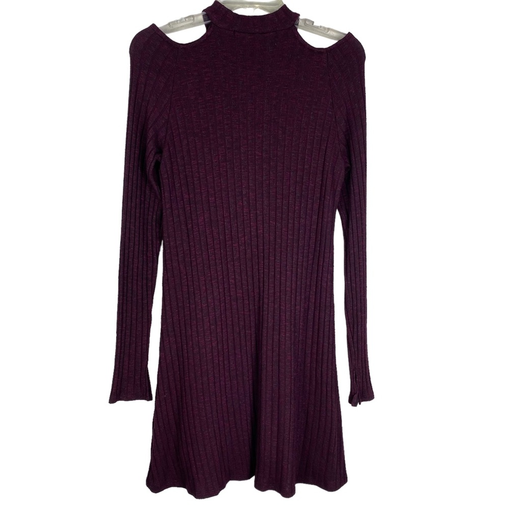 Michael Stars Ribbed Mini Dress Size M Jasper Boy Cut Out Mock Neck Office - Picture 5 of 12
